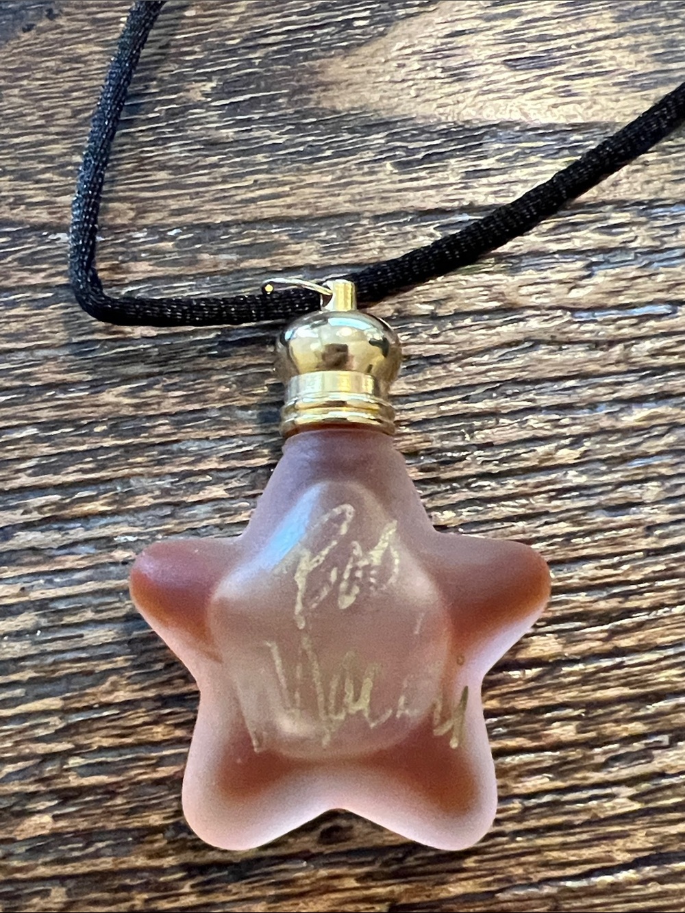 Vintage Signed Bob Mackie Perfume bottle pendant necklace